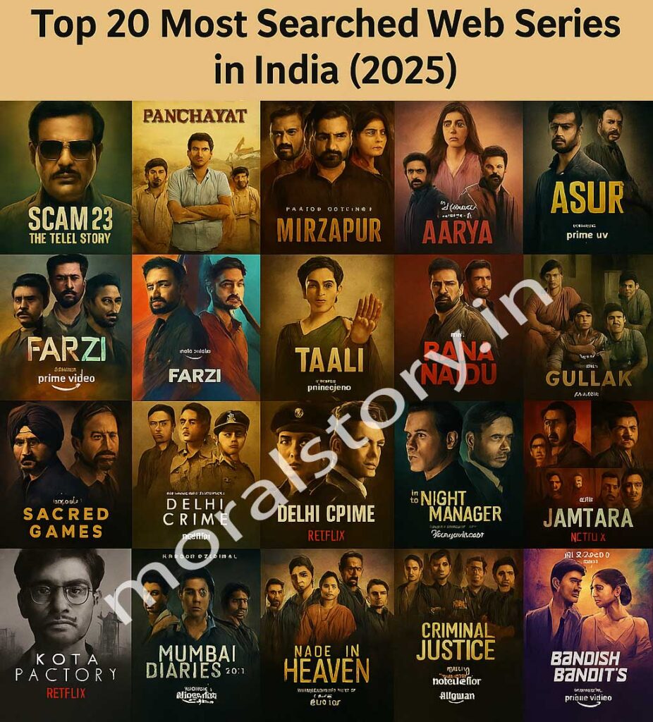 टॉप वेब सीरीज़ भारत, सबसे ज्यादा देखी गई वेब सीरीज़, Trending Web Series India, Top 20 Indian Web Shows, IMDb popular web series 2025, Hindi Web Series List, Web Series in India 2025, भारतीय ओटीटी शो